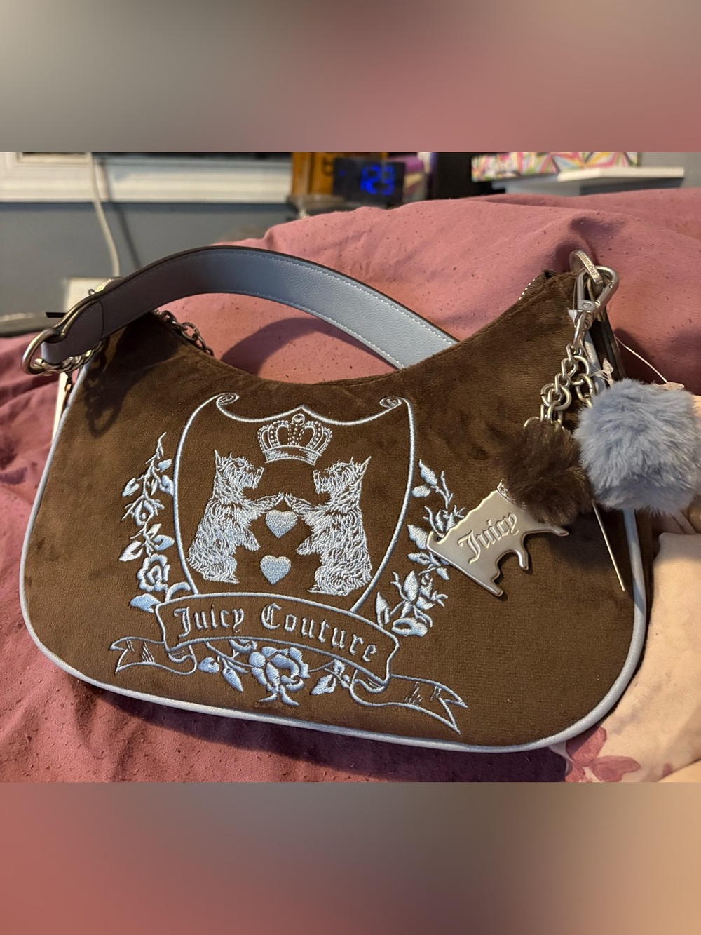 Juicy Couture New Love Chapter Chocolate shoulder bag
